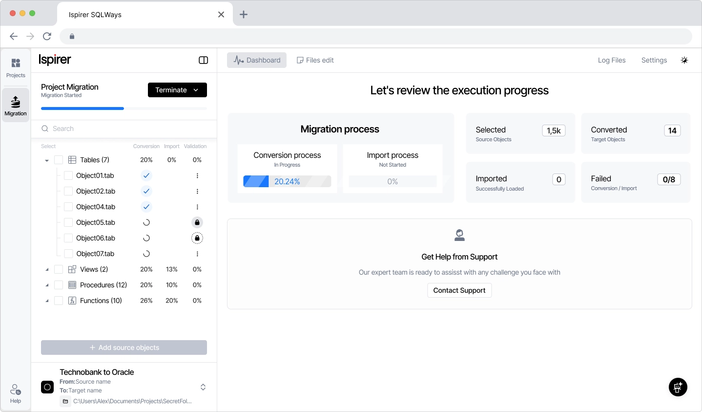 SQLWays Project Migration